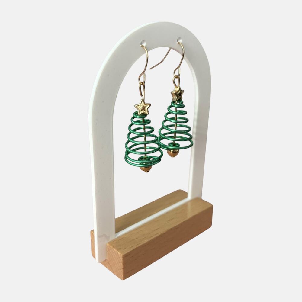 Christmas Tree Drop Earring - Picture 3 of 4
